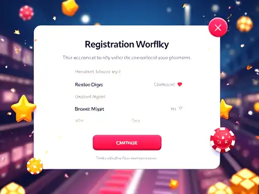 Emu Casino registration and clean onboarding process concept